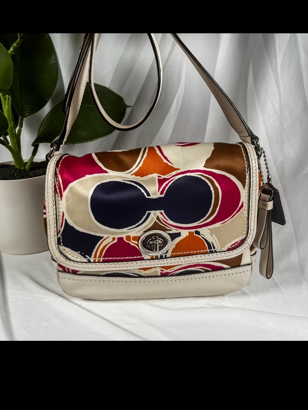 Coach Signature Multicolor Canvas and Leather Crossbody Bag